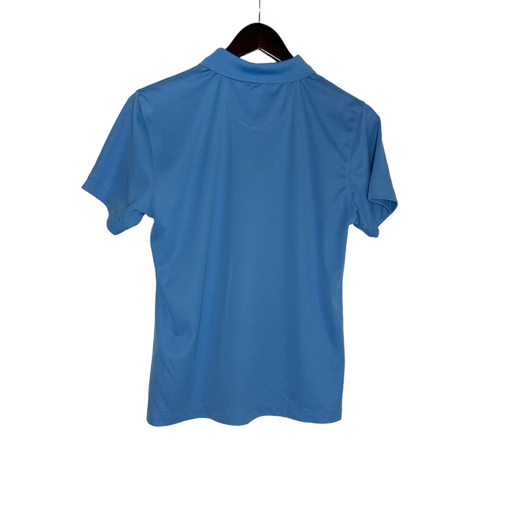 River's End UPF 30+ Solar Shield Blue Polo Shirt Womens Top Medium NEW NWT - Picture 2 of 2